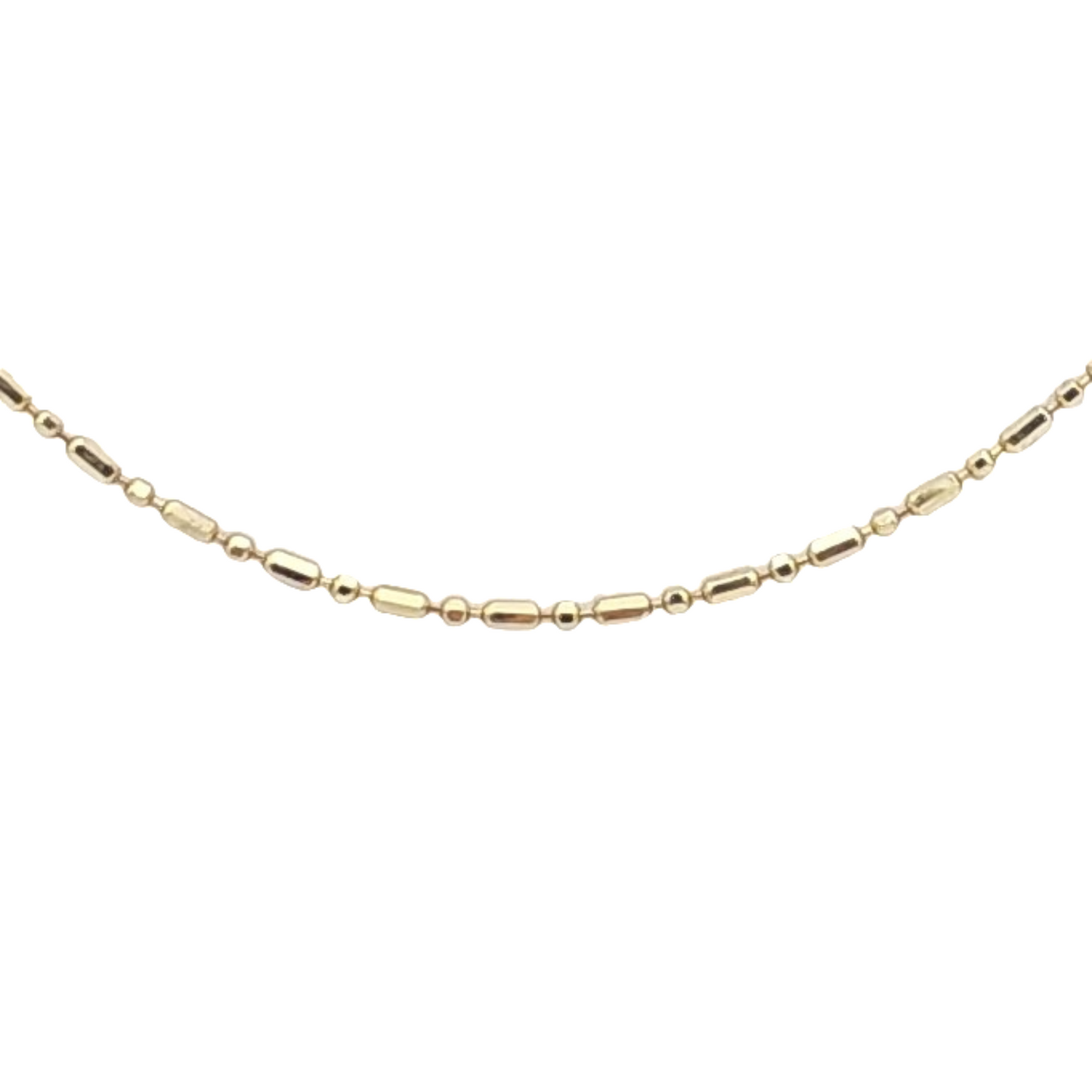 14k Beaded Chain - 1.10 mm