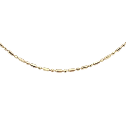 14k Beaded Chain - 1.10 mm