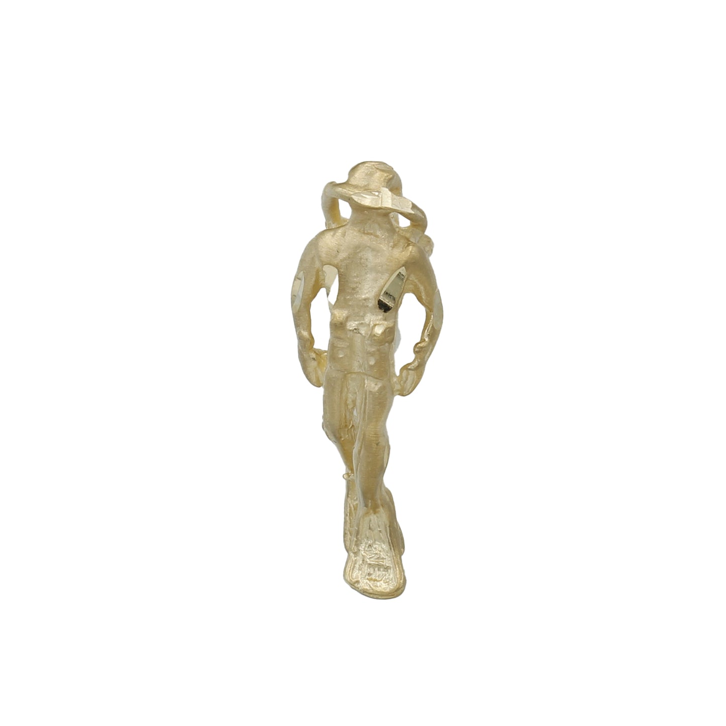 14k Yellow Gold Scuba Diver Charm Pendant