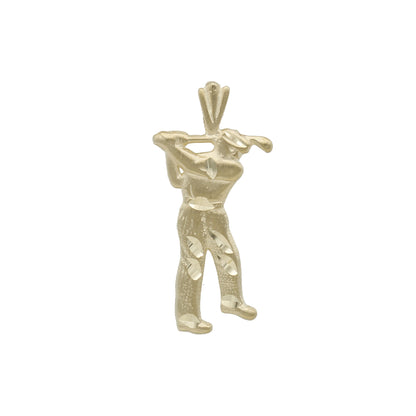 14k Yellow Gold Golf Player Charm