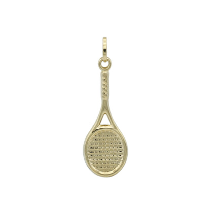 14k Yellow Gold Tennis Racket Charm