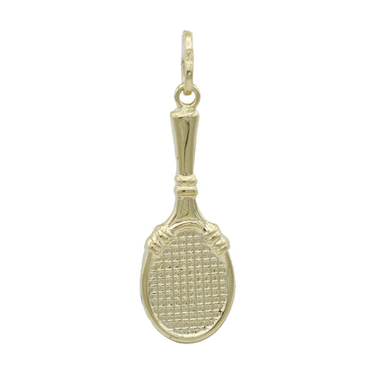 14k Yellow Gold Tennis Racket Charm