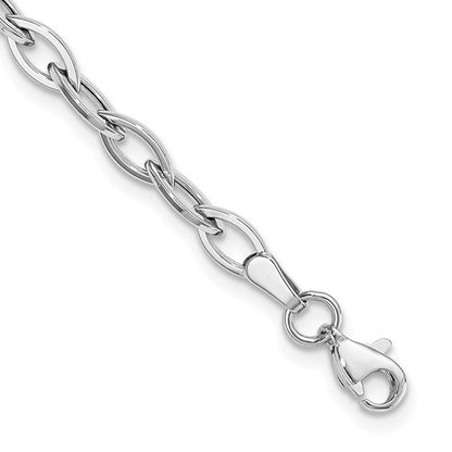 14k White Gold Polished Fancy Link Bracelet