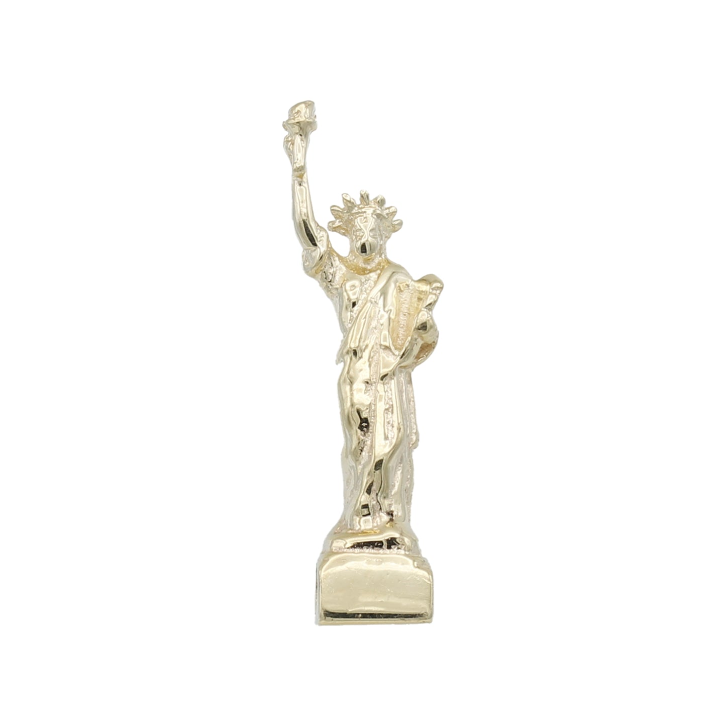 14k Yellow Gold Statue of Liberty Charm Pendant