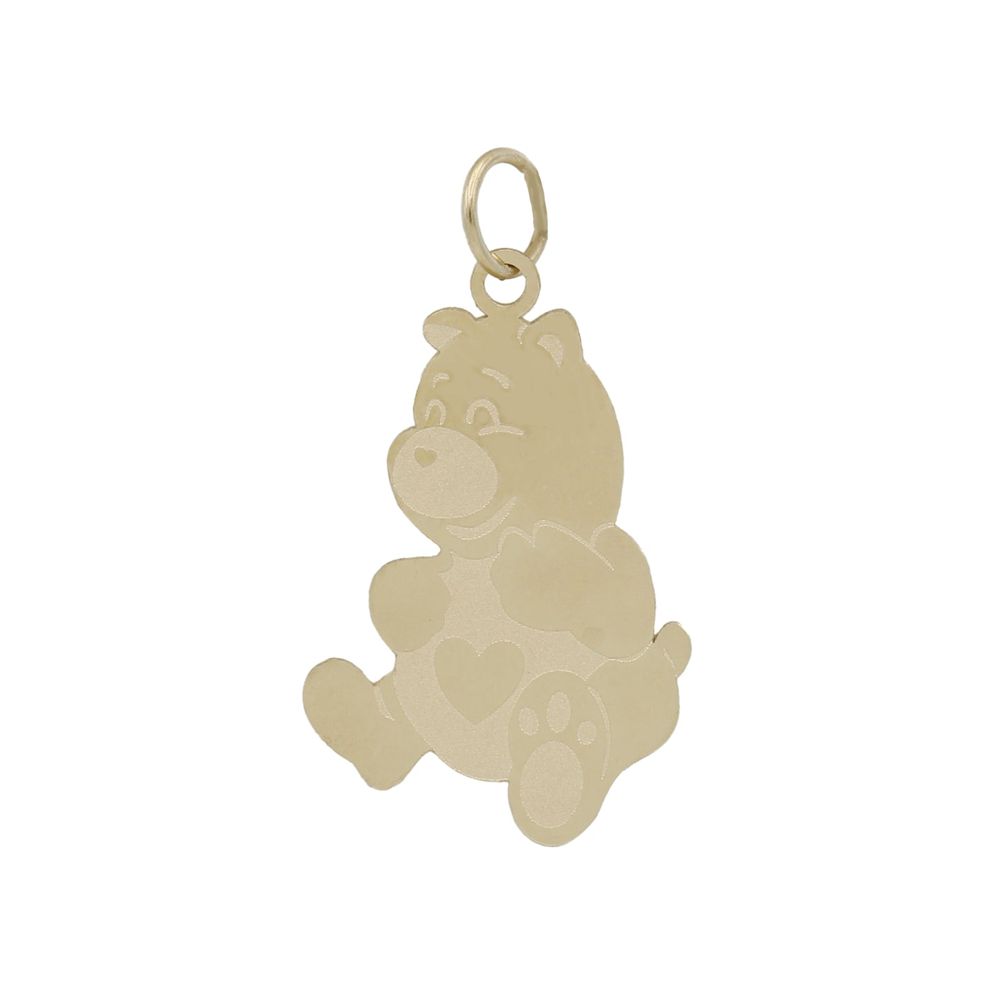 14k Yellow Gold Teddy Bear Charm Pendant