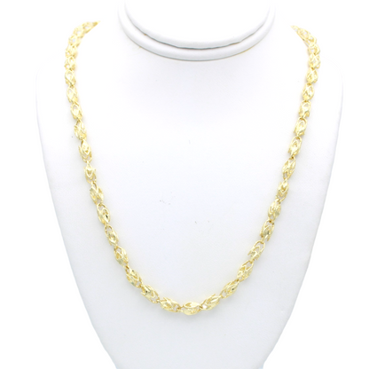 14k Diamond-Cut Turkish Necklace - 3.45 mm