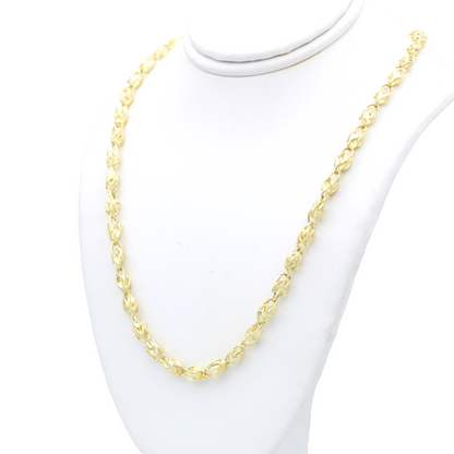 14k Diamond-Cut Turkish Necklace - 3.45 mm