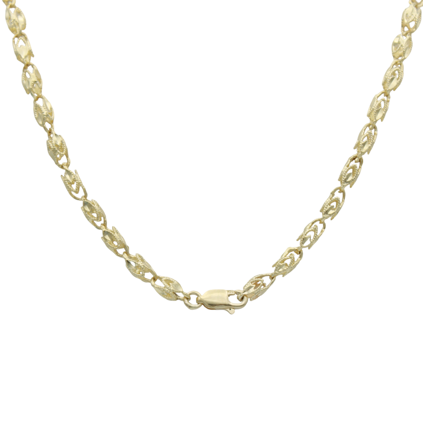 14k Diamond-Cut Turkish Necklace - 3.45 mm