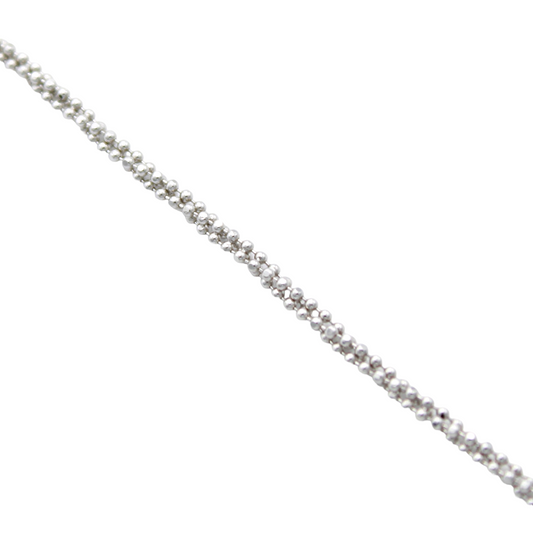14k White Twisted 4-Strand Bead Chain - 1.90 mm