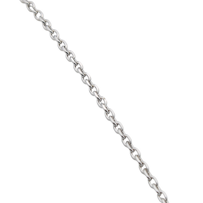 14k White Cable Link Anklet