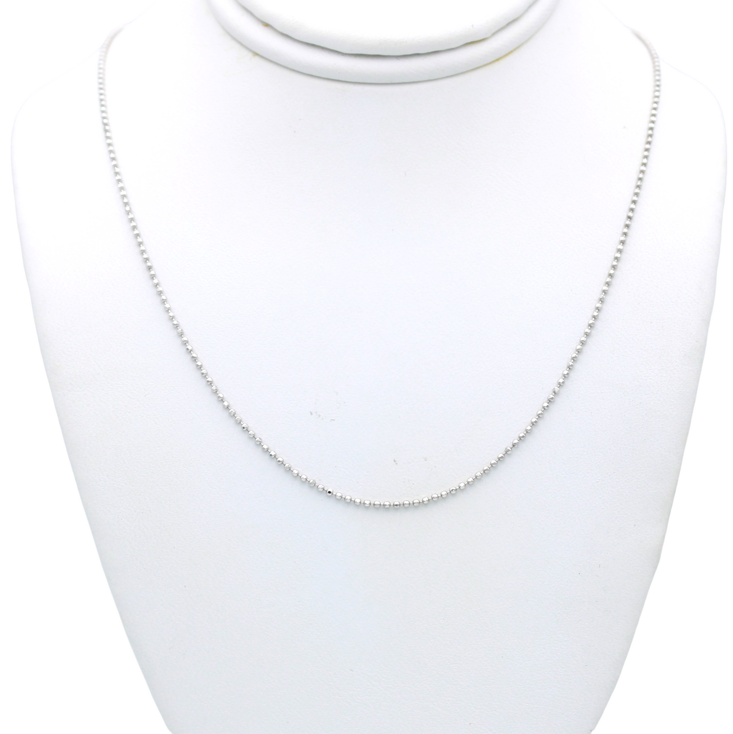 14k White Bead Chain  1.00 mm