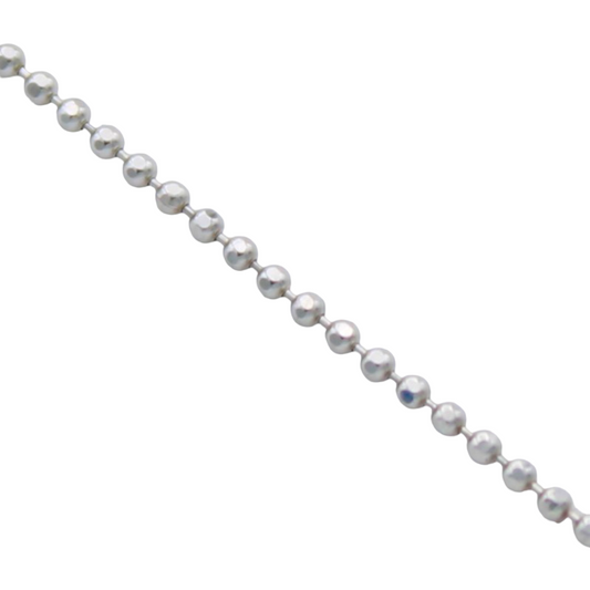 14k White Bead Chain  1.00 mm