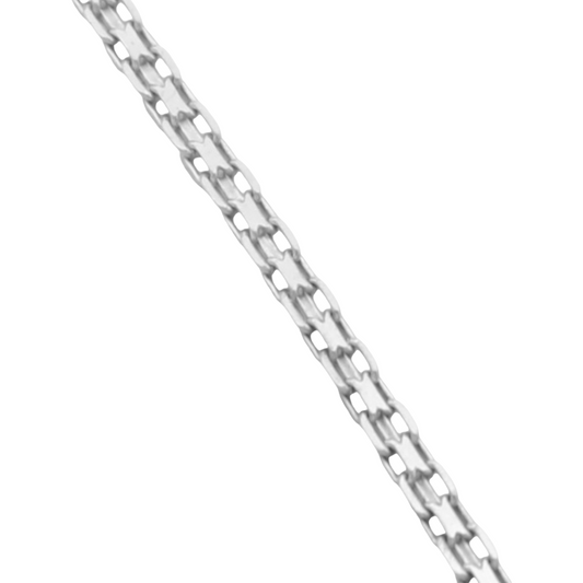14k White Bismark Link Chain - 1.70 mm