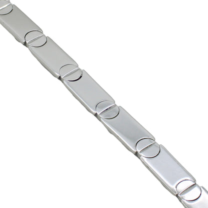 14k White Gold Screw Style Bracelet