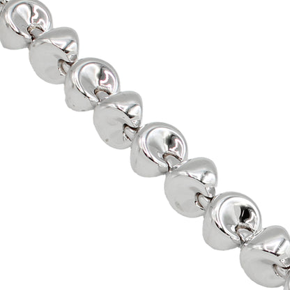 14k White Gold Fancy Abstract Bead Style Bracelet