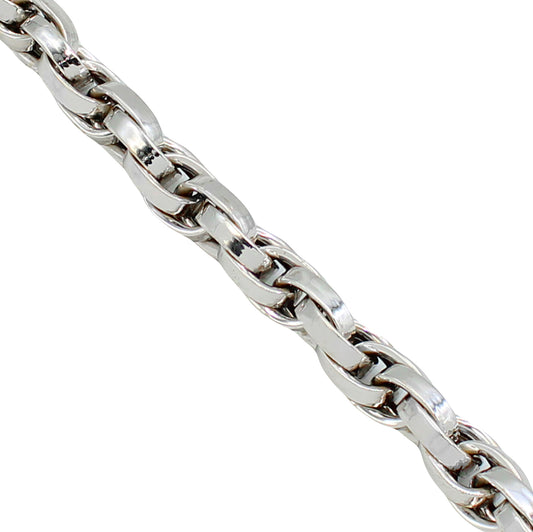 14k White Gold Fancy Twisted Style Bracelet