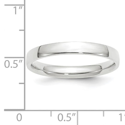 14k Half Round Comfort Fit Lightweight Wedding Bands - 3.00 mm