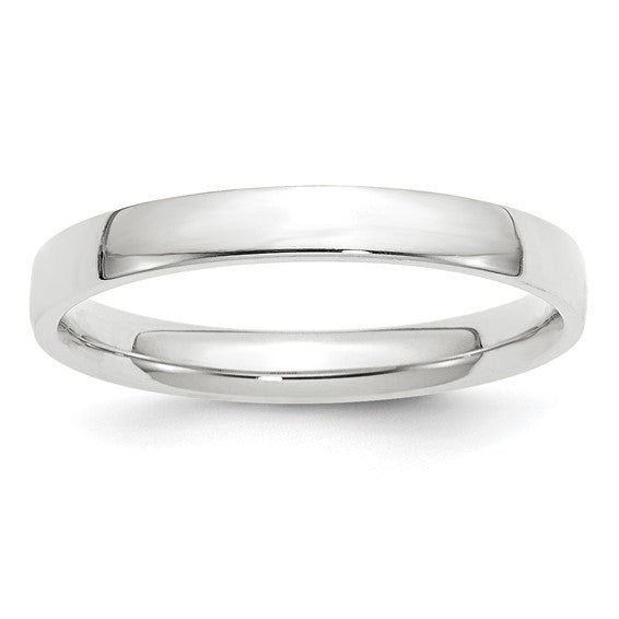 14k Half Round Comfort Fit Lightweight Wedding Bands - 3.00 mm