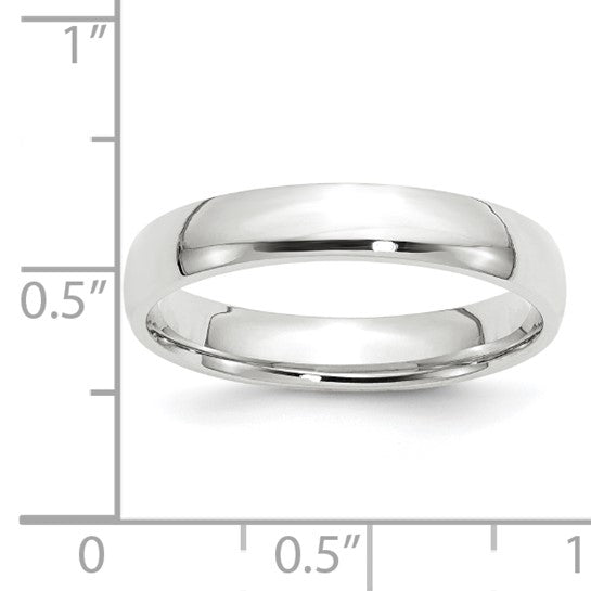 14k Half Round Comfort Fit Lightweight Wedding Bands - 4.00 mm