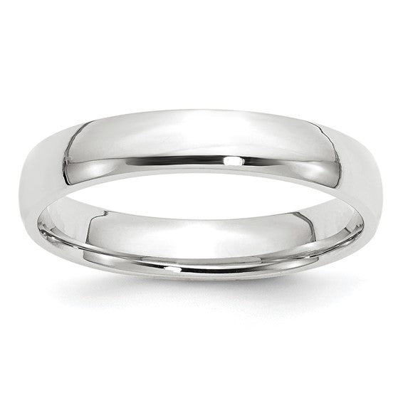 14k Half Round Comfort Fit Lightweight Wedding Bands - 4.00 mm