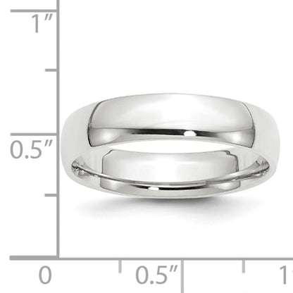 14k Half Round Comfort Fit Lightweight Wedding Bands - 5.00 mm