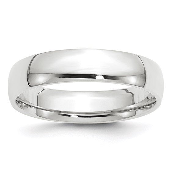 14k Half Round Comfort Fit Lightweight Wedding Bands - 5.00 mm