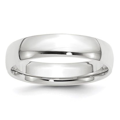14k Half Round Comfort Fit Lightweight Wedding Bands - 5.00 mm
