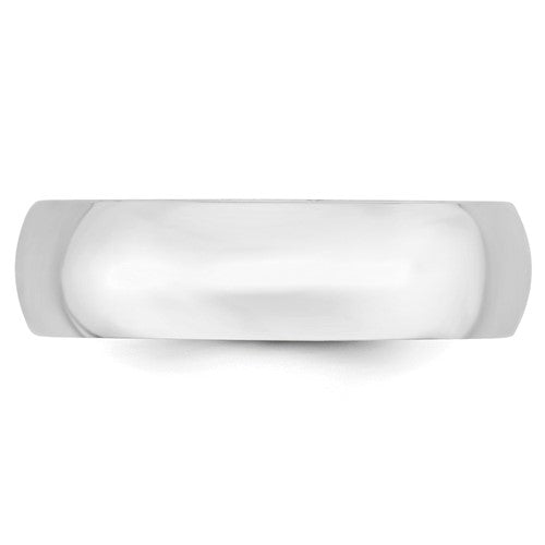 14k Half Round Comfort Fit Lightweight Wedding Bands - 6.00 mm
