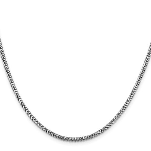 14k White Franco Link Chain - 2.60 mm