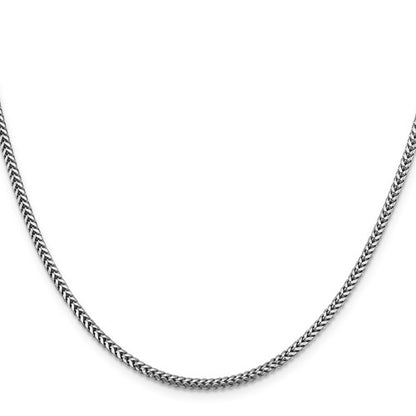 14k White Franco Link Chain - 2.60 mm