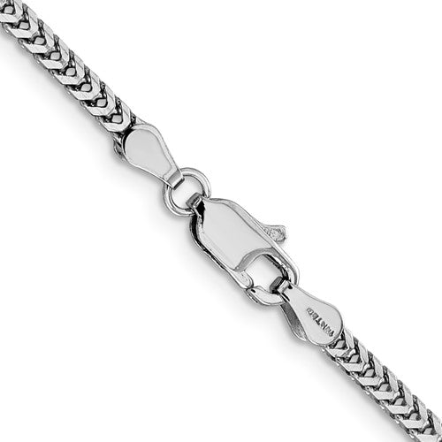 14k White Franco Link Chain - 2.60 mm