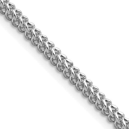 14k White Franco Link Chain - 2.15 mm