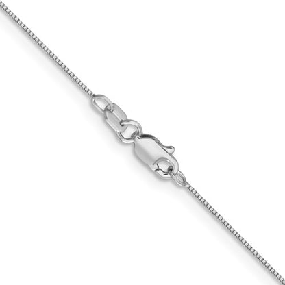 14k White Box Chain 0.50 mm