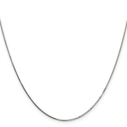 14k White Box Chain 0.70 mm