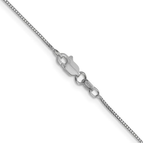 14k White Box Chain 0.70 mm