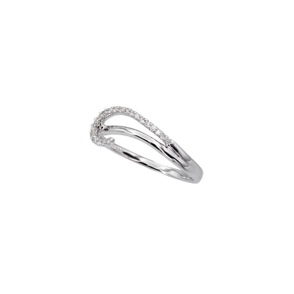 14k White Gold Fancy Simple Diamond Ring