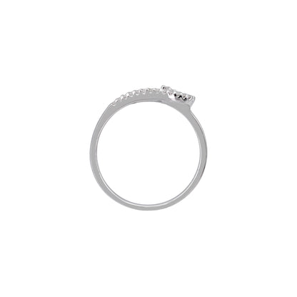 14k White Gold Fancy Simple Diamond Ring