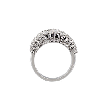 18k White Gold Fancy Wave Diamond Ring