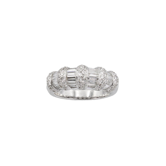18k White Gold Fancy Baguette Diamond Ring