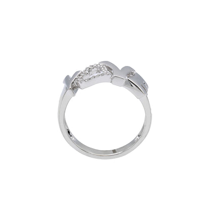 14k White Gold Diamond LOVE Heart Ring - 0.18ct TDW