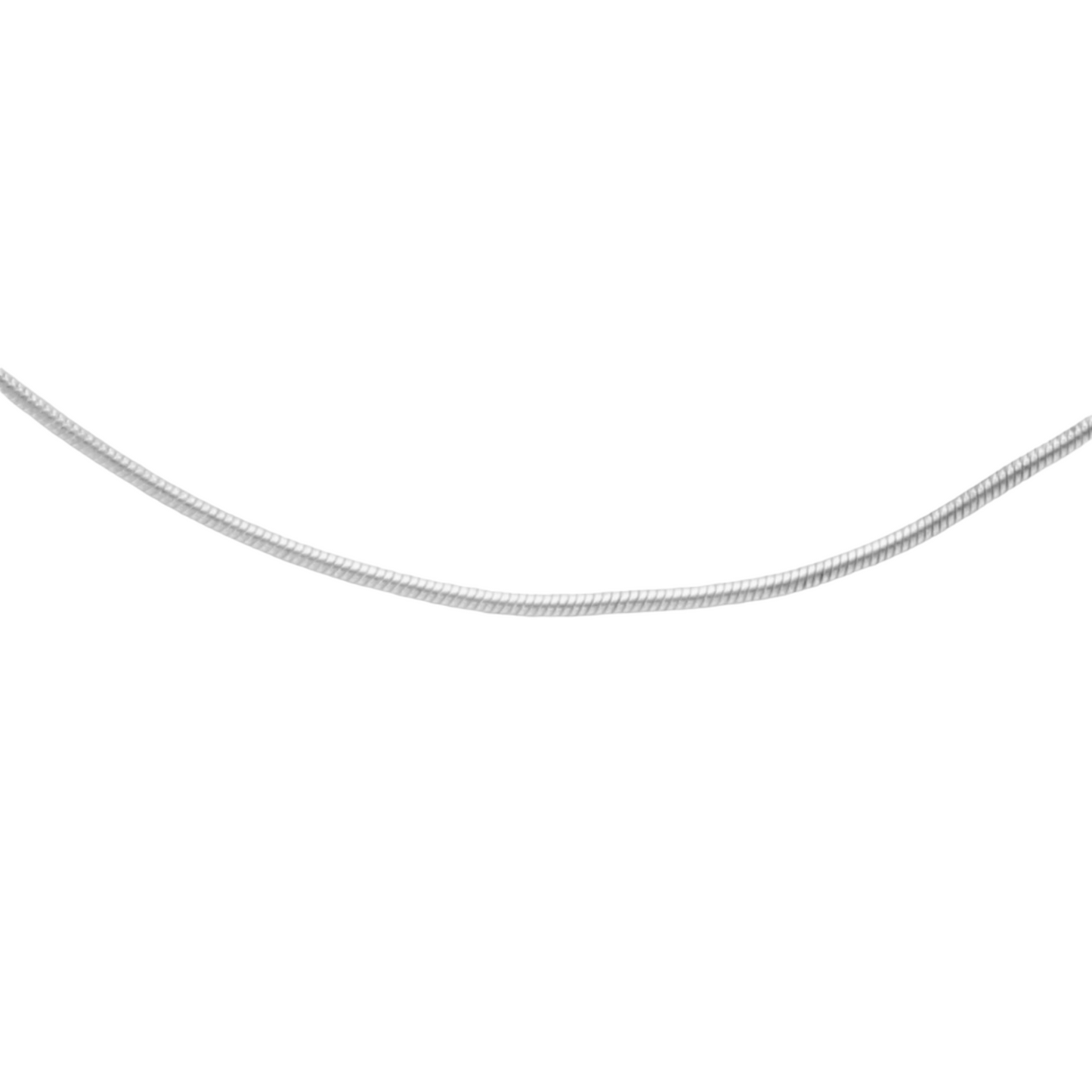 14k White Snake Chain - 0.65 mm