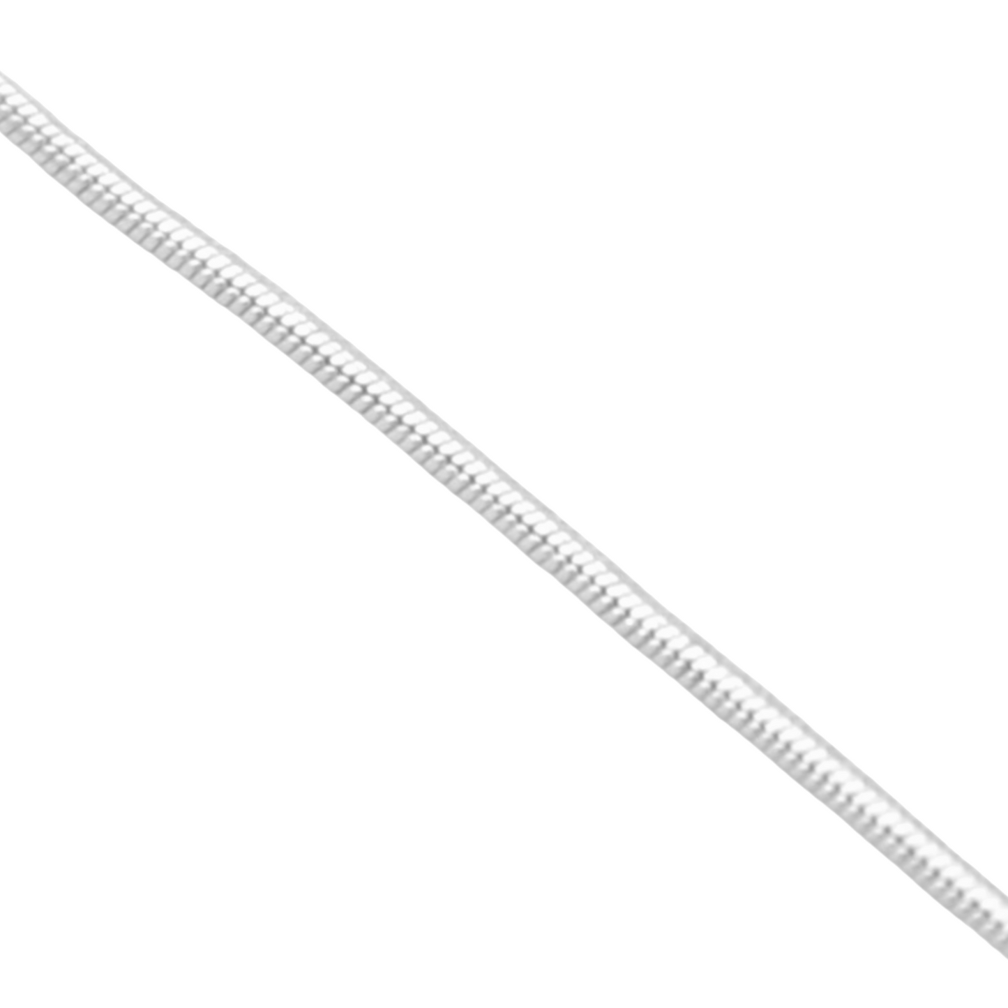 14k White Snake Chain - 0.65 mm