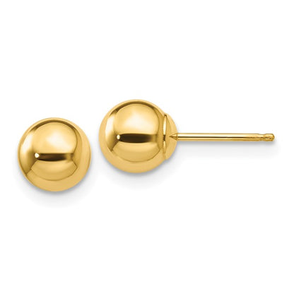 14k Yellow Gold Ball Post Earrings - 4mm