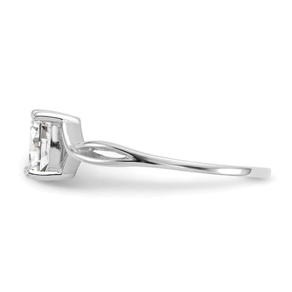 14k White Topaz Birthstone Ring