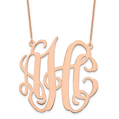 Script Circular Monogram Necklaces