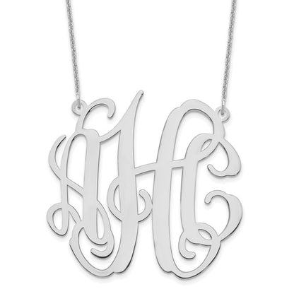 Script Circular Monogram Necklaces