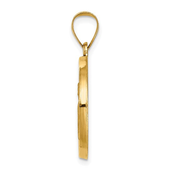 14k Yellow Gold St. Gabriel Medallion - 21 mm