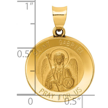 14k Yellow Gold St. Gabriel Medallion - 21 mm