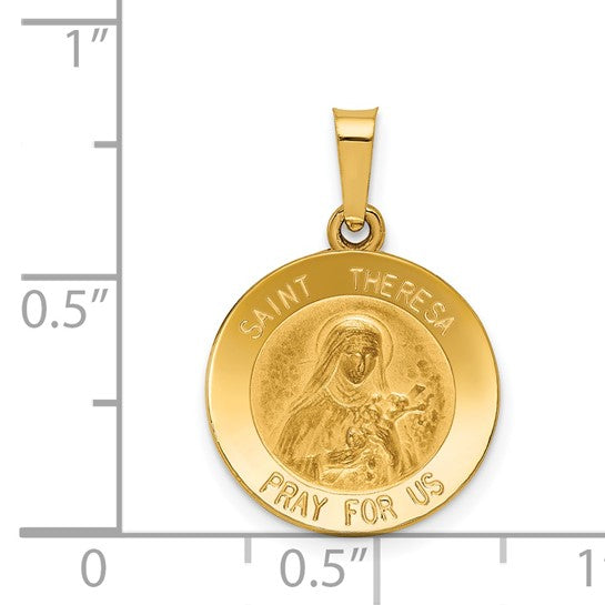 14k St. Theresa Medallion - 18 mm