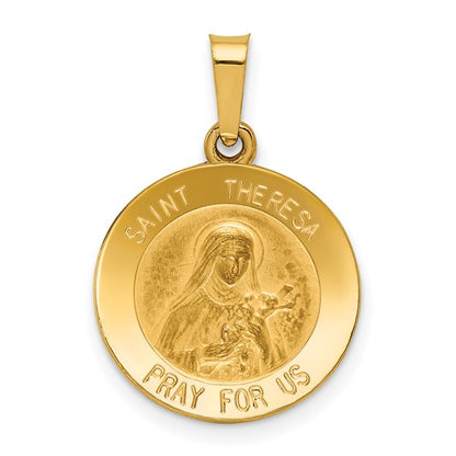 14k St. Theresa Medallion - 18 mm